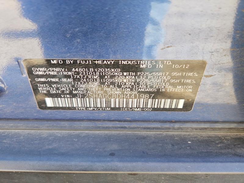 Aukcja sprzedaży 2013 Subaru Forester, vin: JF2SHAGC8DH441987, numer aukcji: 64490126