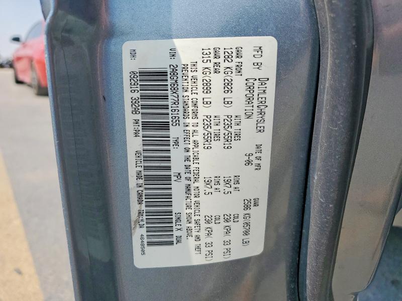 Aukcja sprzedaży 2007 Chrysler Pacifica, vin: 2A8GM68X77R161655, numer aukcji: 63876356