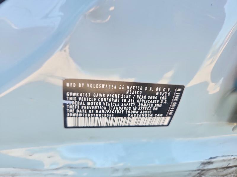 64434466 :رقم المزاد ، 3VWBW7BU9TM039054 vin ، 2026 Volkswagen Jetta مزاد بيع