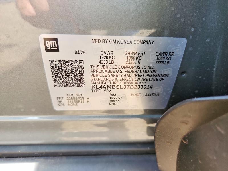 Aukcja sprzedaży 2026 Buick Encore Gx, vin: KL4AMBSL3TB233014, numer aukcji: 65574626