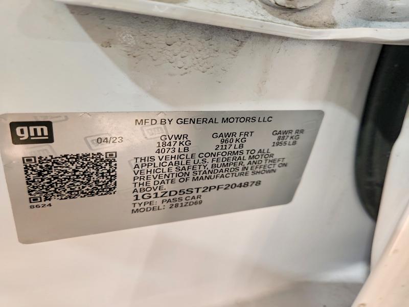 63386536 :رقم المزاد ، 1G1ZD5ST2PF204878 vin ، 2023 Chevrolet Malibu مزاد بيع