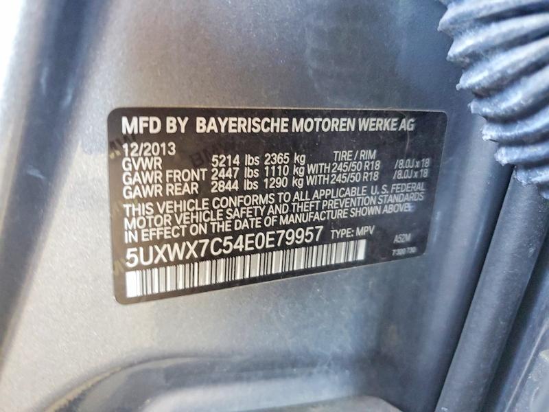 Aukcja sprzedaży 2014 Bmw X3, vin: 5UXWX7C54E0E79957, numer aukcji: 63795216