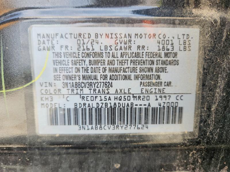 Aukcja sprzedaży 2024 Nissan Sentra, vin: 3N1AB8CV3RY277624, numer aukcji: 65390866