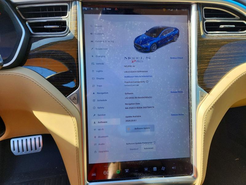 2014 Tesla Model S მანქანა იყიდება აუქციონზე, vin: 5YJSA1H11EFP48094, აუქციონის ნომერი: 67046396