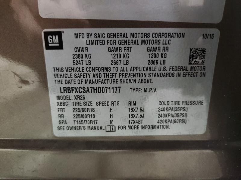 Aukcja sprzedaży 2017 Buick Envision, vin: LRBFXCSA7HD071177, numer aukcji: 63782176