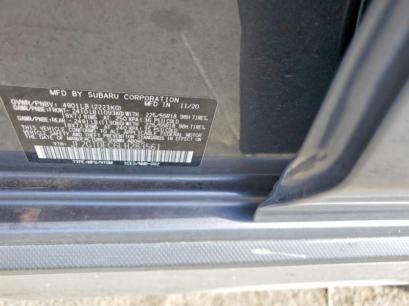 2020 Subaru Crosstrek მანქანა იყიდება აუქციონზე, vin: JF2GTDEC6LH283561, აუქციონის ნომერი: 66125076