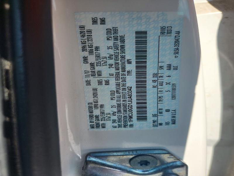 Aukcja sprzedaży 2018 Ford Escape, vin: 1FMCU0GD1JUA83342, numer aukcji: 64631676