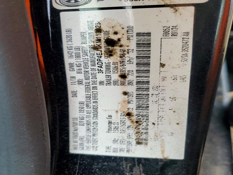 63847996 :رقم المزاد ، 3FADP4EJ1KM113323 vin ، 2019 Ford Fiesta مزاد بيع