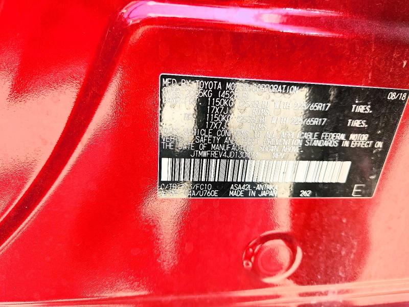 Aukcja sprzedaży 2018 Toyota Rav4, vin: JTMWFREV4JD130424, numer aukcji: 63683306