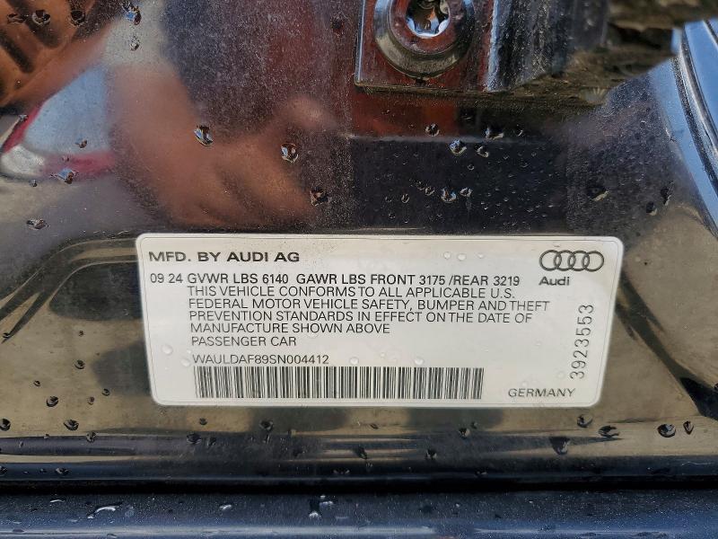 Продаж на аукціоні авто 2025 Audi A8, vin: WAULDAF89SN004412, номер лоту: 59851436