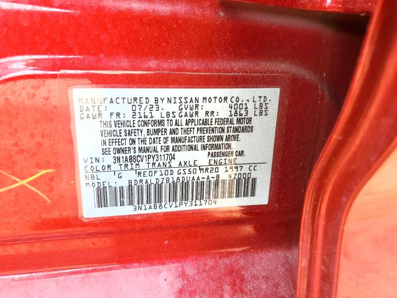 Aukcja sprzedaży 2023 Nissan Sentra, vin: 3N1AB8CV1PY311704, numer aukcji: 60827796
