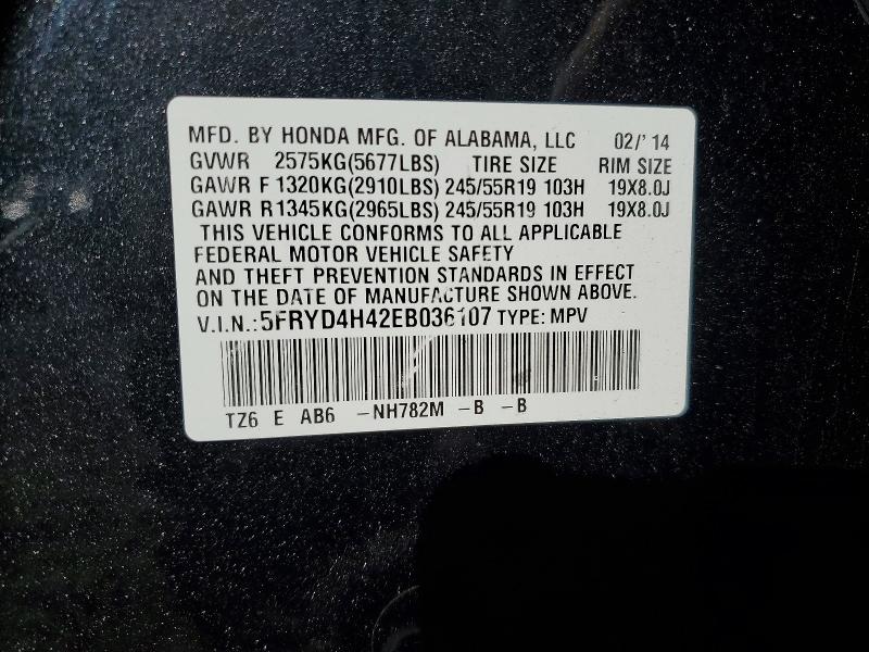 Продажа на аукционе авто 2014 Acura Mdx, vin: 5FRYD4H42EB036107, номер лота: 62673086