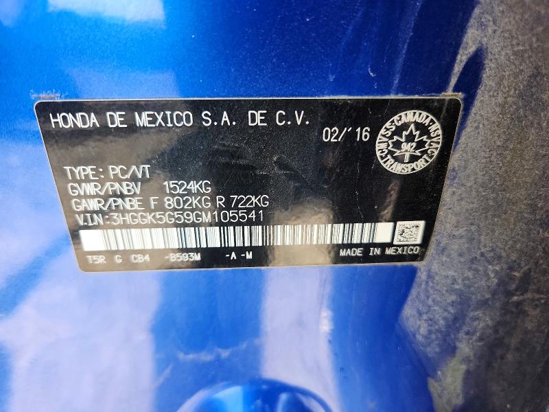 Aukcja sprzedaży 2016 Honda Fit, vin: 3HGGK5G59GM105541, numer aukcji: 67074686