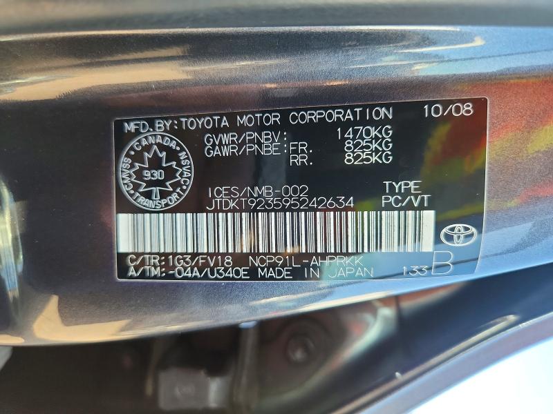 Продаж на аукціоні авто 2009 Toyota Yaris, vin: JTDKT923595242634, номер лоту: 64297516