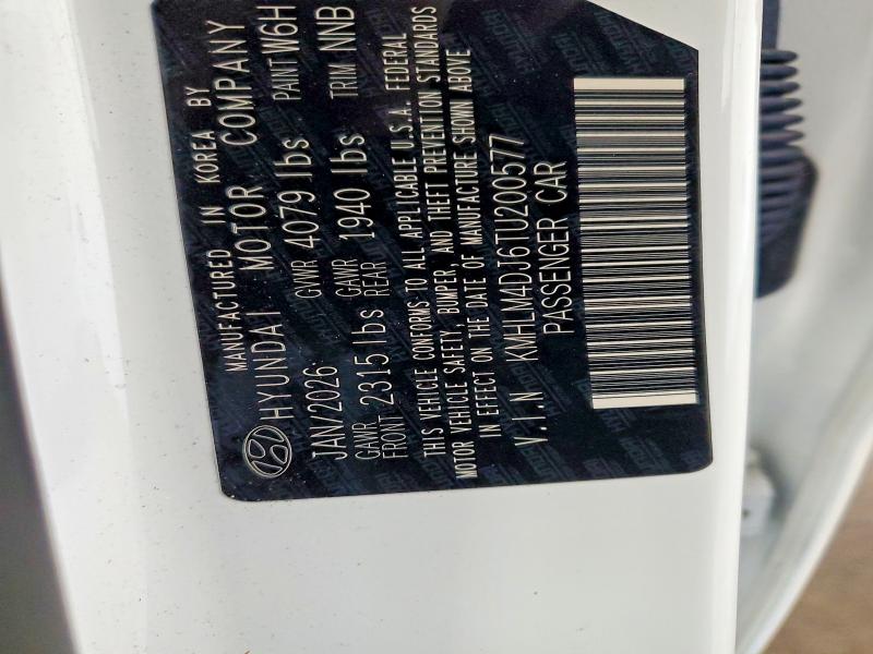 Продаж на аукціоні авто 2026 Hyundai Elantra Hybrid, vin: KMHLM4DJ6TU200577, номер лоту: 63911986