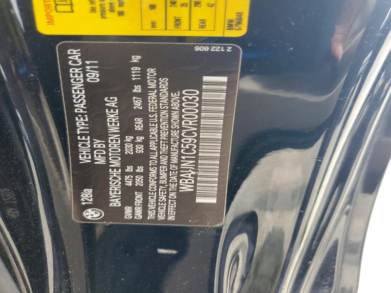 Aukcja sprzedaży 2012 Bmw 128, vin: WBAUN1C59CVR00030, numer aukcji: 65821016