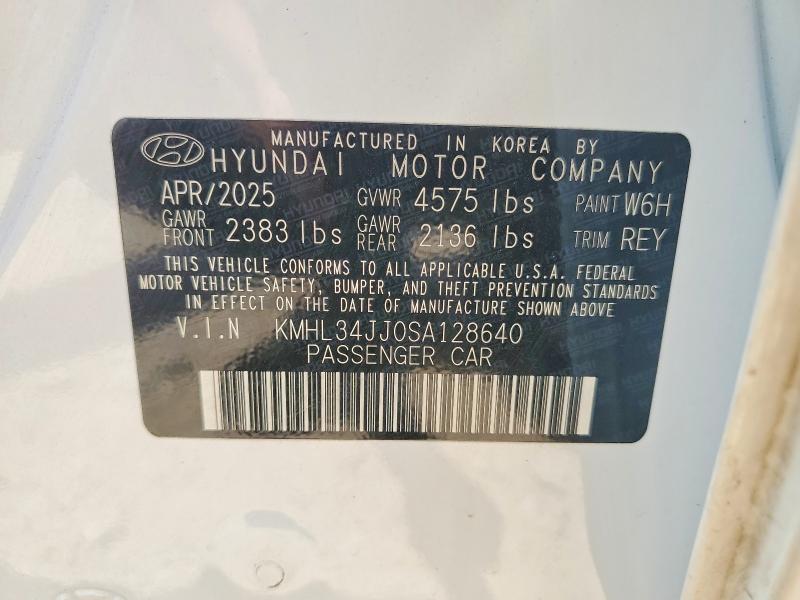 65624446 :رقم المزاد ، KMHL34JJ0SA128640 vin ، 2025 Hyundai Sonata Hybrid مزاد بيع