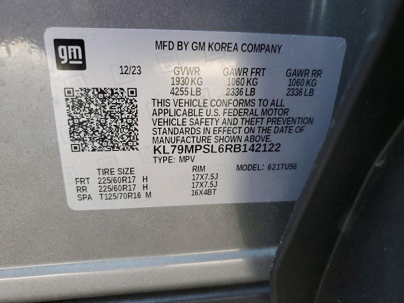 Продажа на аукционе авто 2024 Chevrolet Trailblazer, vin: KL79MPSL6RB142122, номер лота: 66593166
