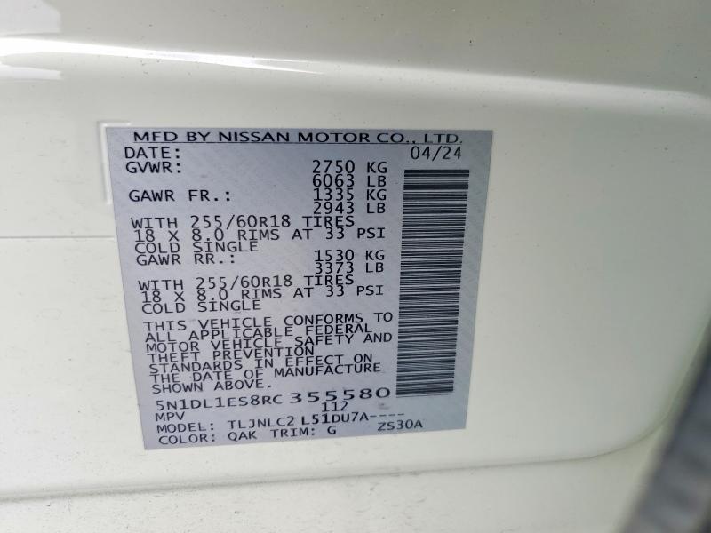 Продаж на аукціоні авто 2024 Infiniti Qx60, vin: 5N1DL1ES8RC355580, номер лоту: 65451706