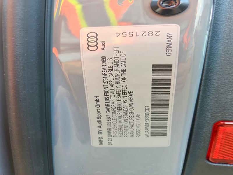63479436 :رقم المزاد ، WUAAWDF53PA900377 vin ، 2023 Audi Rs5 مزاد بيع