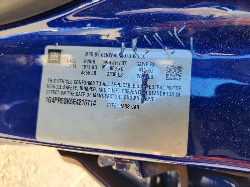 65335566 :رقم المزاد ، 1G4PR5SK5E4216714 vin ، 2014 Buick Verano مزاد بيع