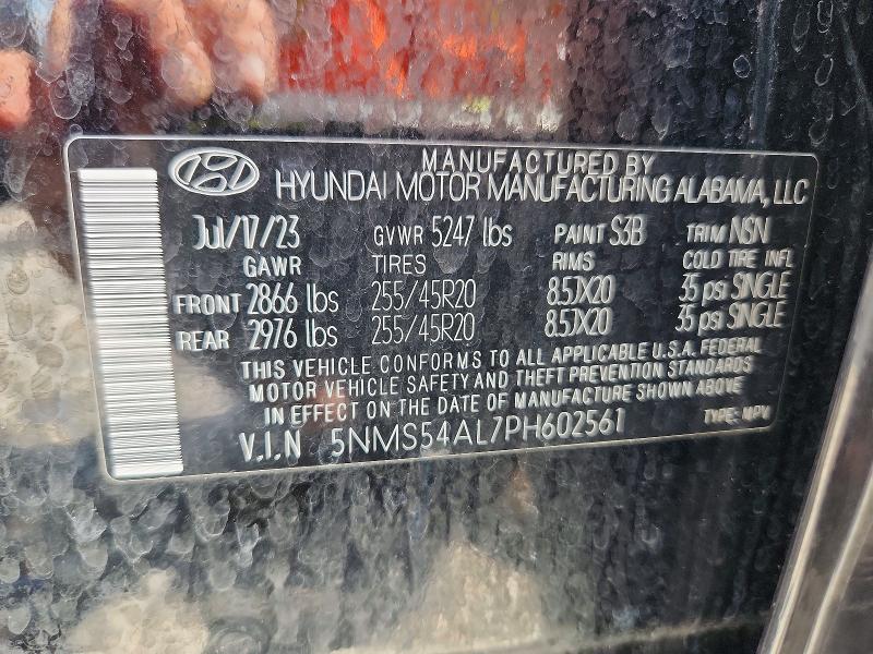 Aukcja sprzedaży 2023 Hyundai Santa Fe, vin: 5NMS54AL7PH602561, numer aukcji: 65731326