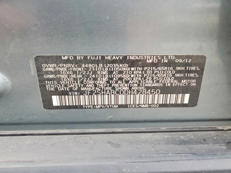 Aukcja sprzedaży 2013 Subaru Forester, vin: JF2SHABC0DH428450, numer aukcji: 63745856