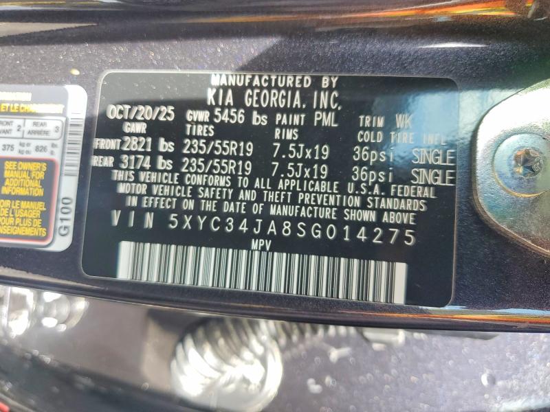 Aukcja sprzedaży 2025 Kia Ev6, vin: 5XYC34JA8SG014275, numer aukcji: 64653756