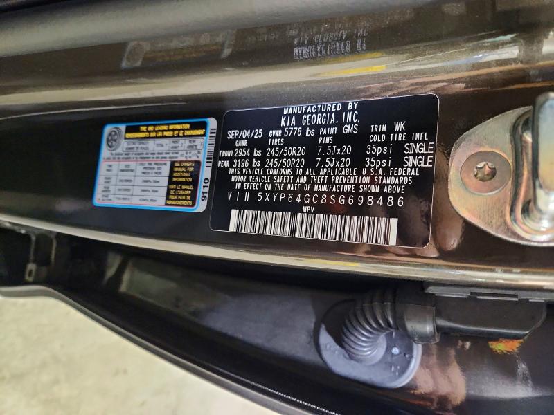 2025 Kia Telluride მანქანა იყიდება აუქციონზე, vin: 5XYP64GC8SG698486, აუქციონის ნომერი: 65159526