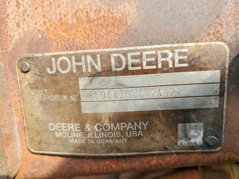Продажа на аукционе авто 2006 John Deer Industrial Equipment, vin: L06420H432492, номер лота: 62888716