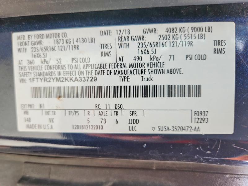 Aukcja sprzedaży 2019 Ford Transit, vin: 1FTYR2YM2KKA33729, numer aukcji: 63732246