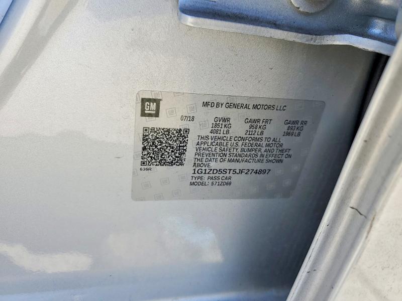 64312136 :رقم المزاد ، 1G1ZD5ST5JF274897 vin ، 2018 Chevrolet Malibu مزاد بيع