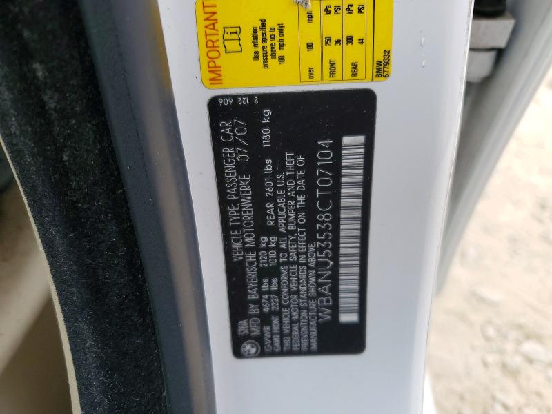 Продажа на аукционе авто 2008 Bmw 528, vin: WBANU53538CT07104, номер лота: 65742526
