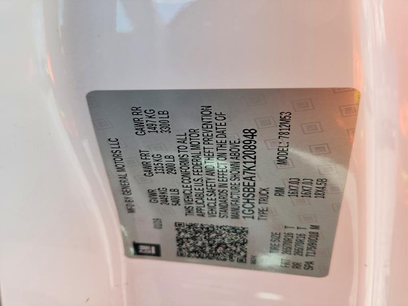 2019 Chevrolet Colorado მანქანა იყიდება აუქციონზე, vin: 1GCHSBEA7K1208948, აუქციონის ნომერი: 65556116