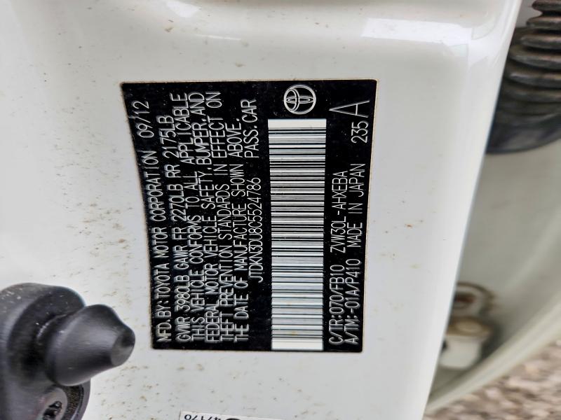 63449376 :رقم المزاد ، JTDKN3DU8C5524786 vin ، 2012 Toyota Prius مزاد بيع