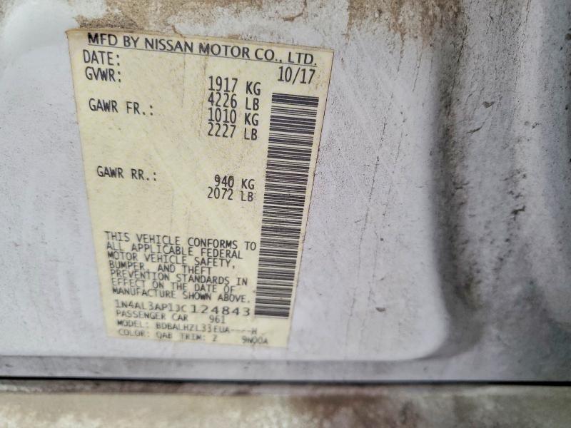 Продаж на аукціоні авто 2018 Nissan Altima, vin: 1N4AL3AP1JC124843, номер лоту: 66808526