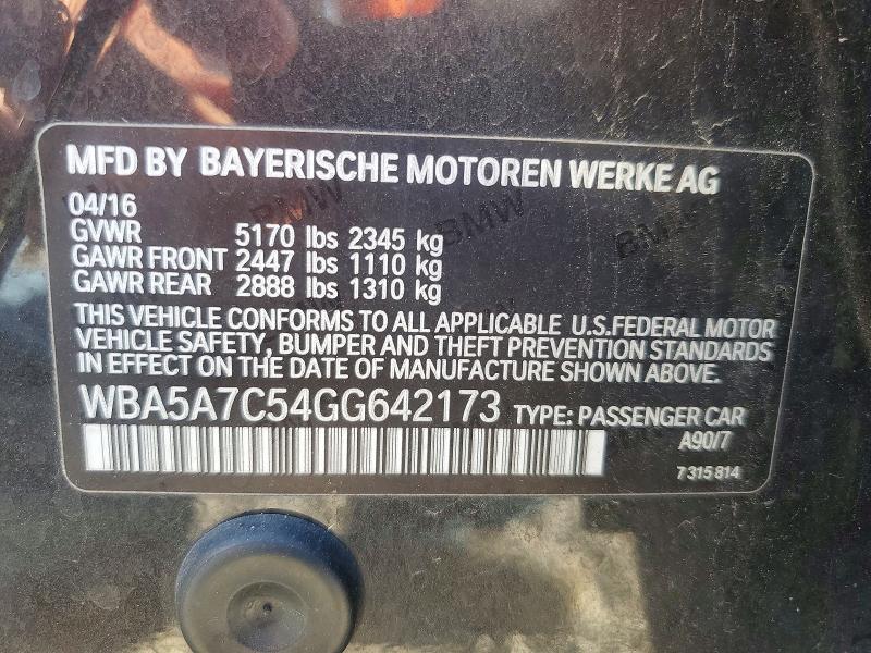 Продаж на аукціоні авто 2016 Bmw 528, vin: WBA5A7C54GG642173, номер лоту: 66751926