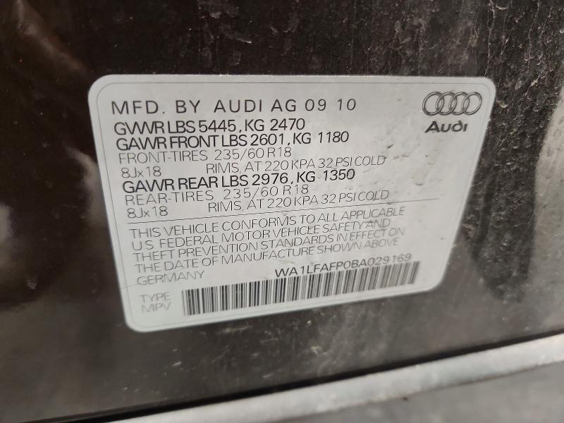 Продаж на аукціоні авто 2011 Audi Q5, vin: WA1LFAFP0BA029169, номер лоту: 63056076