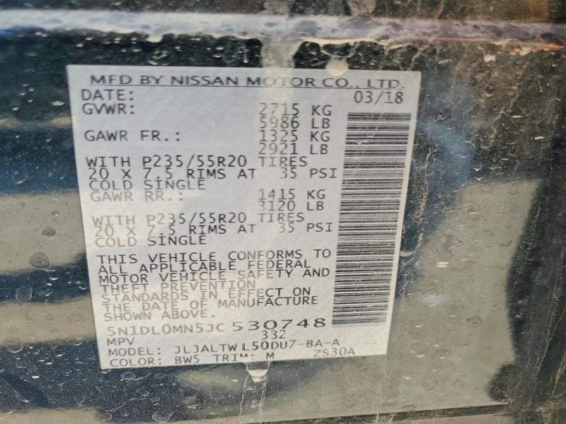 Продажа на аукционе авто 2018 Infiniti Qx60, vin: 5N1DL0MN5JC530748, номер лота: 63255626