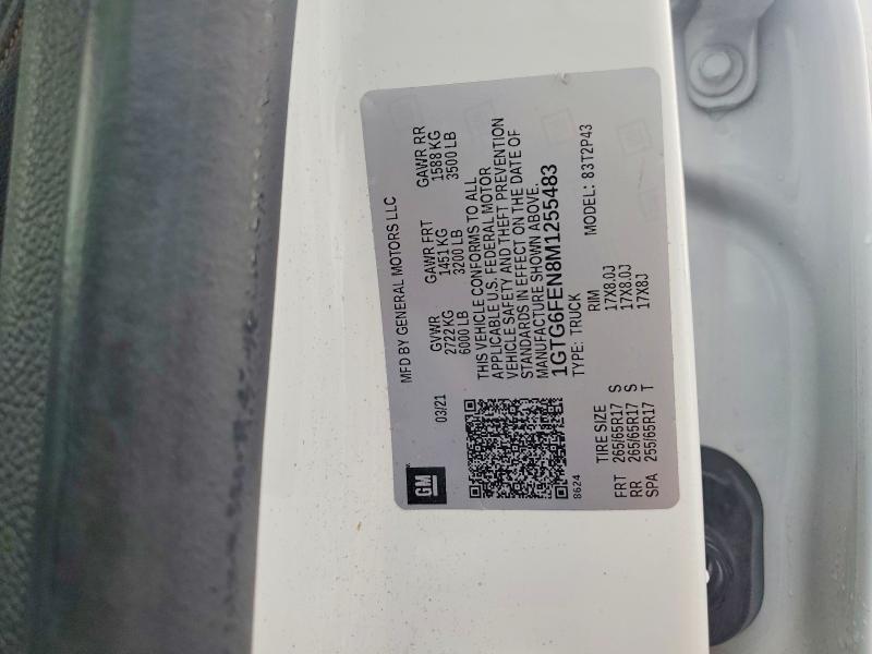 Aukcja sprzedaży 2021 Gmc Canyon, vin: 1GTG6FEN8M1255483, numer aukcji: 64318206
