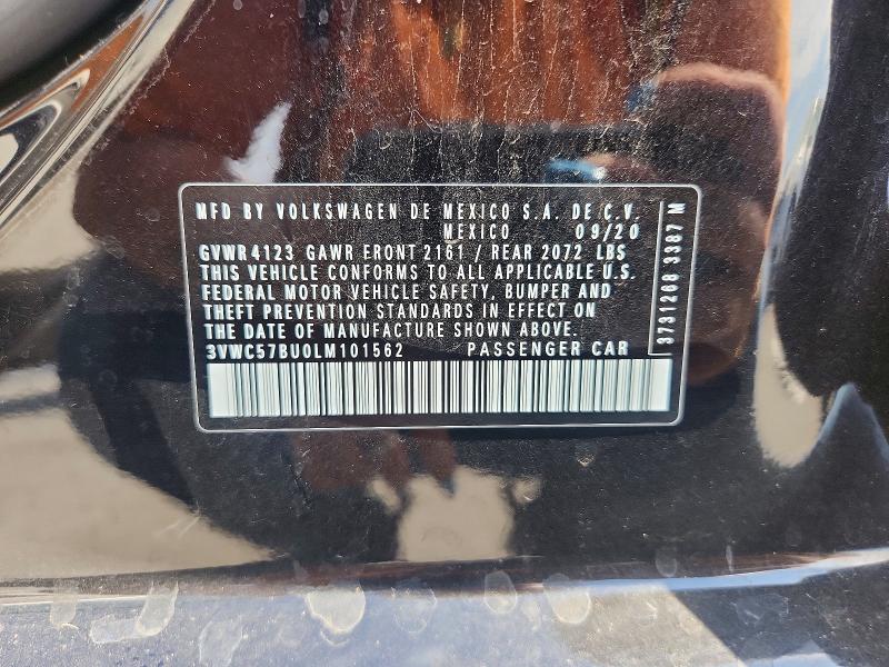 Продаж на аукціоні авто 2020 Volkswagen Jetta, vin: 3VWC57BU0LM101562, номер лоту: 64321476