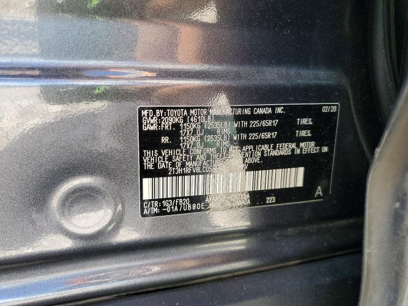 2020 Toyota Rav4 მანქანა იყიდება აუქციონზე, vin: 2T3H1RFV8LC056549, აუქციონის ნომერი: 65737416