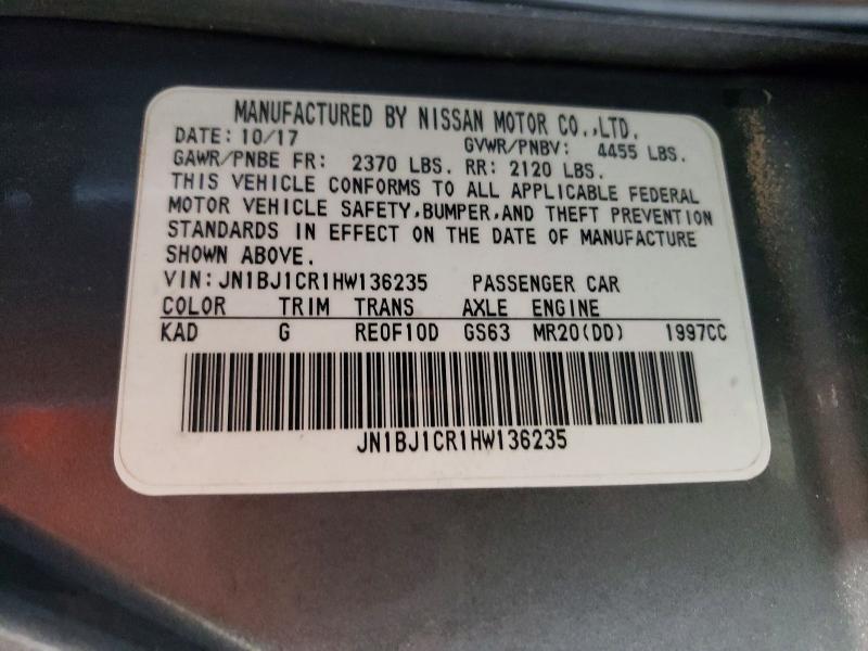 Auction sale of the 2017 Nissan Rogue Sport, vin: JN1BJ1CR1HW136235, lot number: 63834246