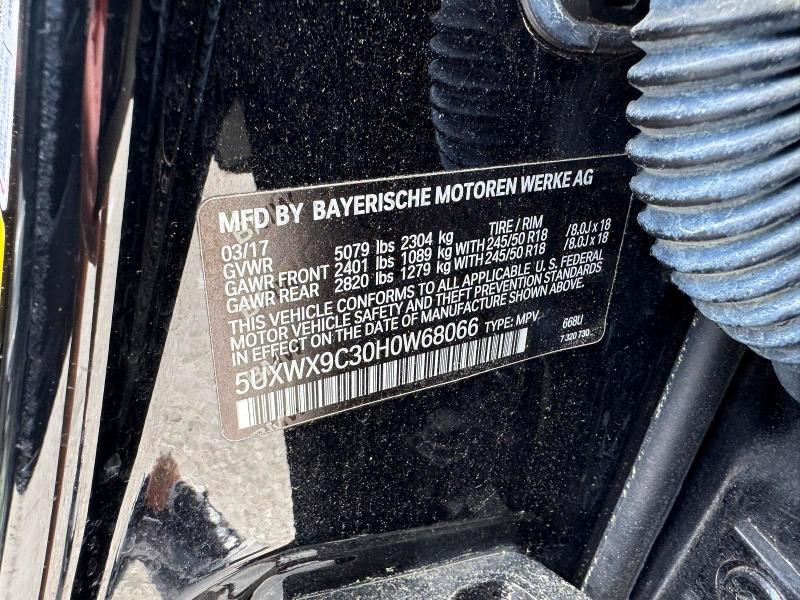 Продаж на аукціоні авто 2017 Bmw X3, vin: 5UXWX9C30H0W68066, номер лоту: 66391626