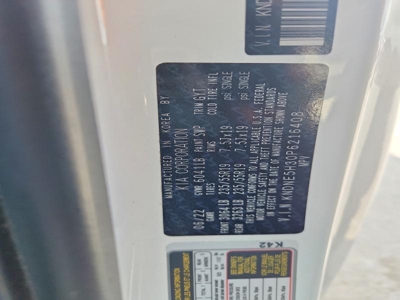 65259856 :رقم المزاد ، KNDNE5H30P6216408 vin ، 2023 Kia Carnival مزاد بيع