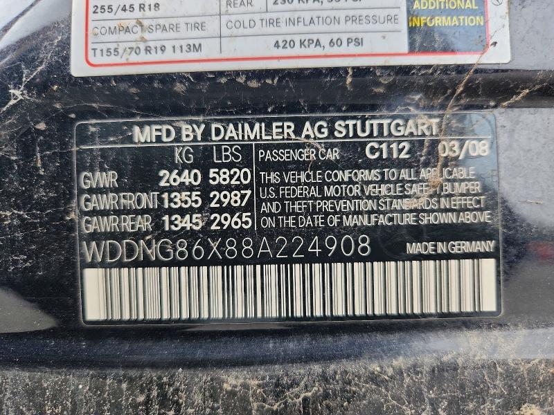 Продаж на аукціоні авто 2008 Mercedes-benz S, vin: WDDNG86X88A224908, номер лоту: 66218096