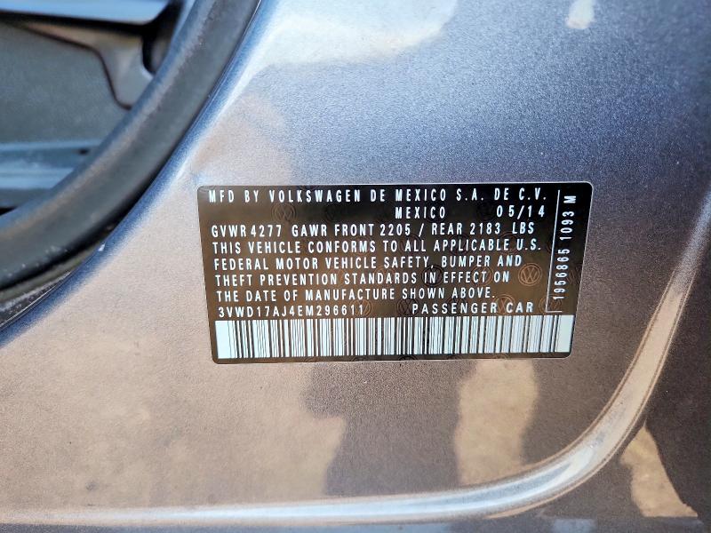 Продаж на аукціоні авто 2014 Volkswagen Jetta, vin: 3VWD17AJ4EM296611, номер лоту: 66108736