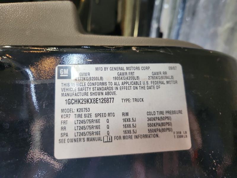 Продаж на аукціоні авто 2008 Chevrolet Silverado, vin: 1GCHK29KX8E126877, номер лоту: 63350726