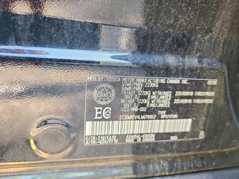 Продажа на аукционе авто 2020 Toyota Rav4, vin: 2T3DWRFV4LW078952, номер лота: 64312396
