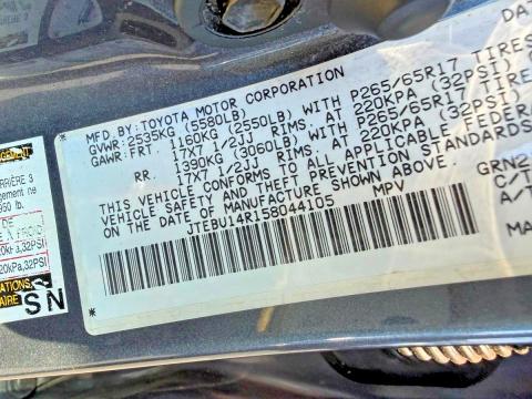 Продажа на аукционе авто 2005 Toyota 4runner, vin: JTEBU14R158044105, номер лота: 64850036